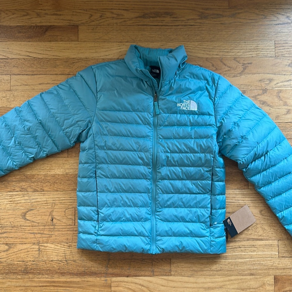 Never worn The North Face Flare Down Jacket Bristol Blue